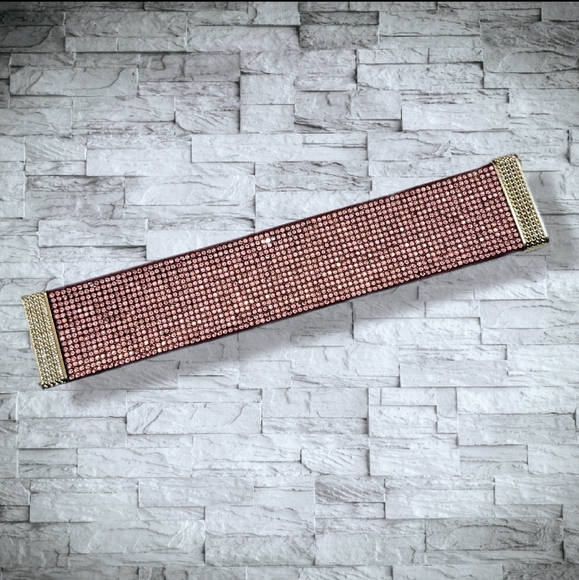 A70 Purple Rhinestone Crystal Bracelet with Magnetic Clasp Soft Flexible - Picture 9 of 11